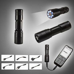 Emergency Mobile Phone Charger with 7 LED Flashlight Torch