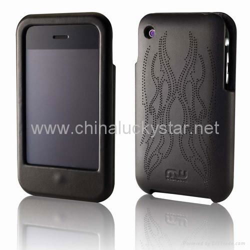 Hard Sheild Leather Case for Iphone 3G