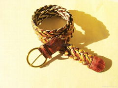 Plaitd leather belt of 60156