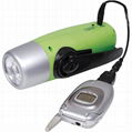 Dynamo rechargeable flashlight with mobile phone charger 3