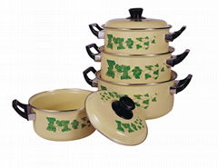 Casserole with enamel handle deep&Deco