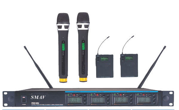 four channel UHF wireless microphone