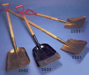 steel shovels. spades