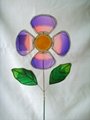 stained glass flower garden stick