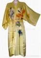 Pure Silk Hand-Painted Kimono, Robes, Silk Garment 2