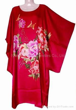 Pure Silk Hand-Painted Robe, Silk garments