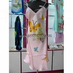 100% Pure silk hand-painted chemise