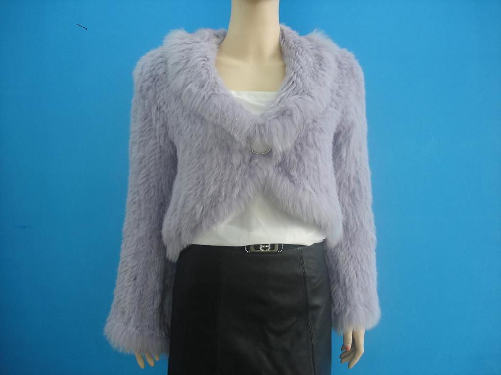 Rabbit fur knitted coat 2