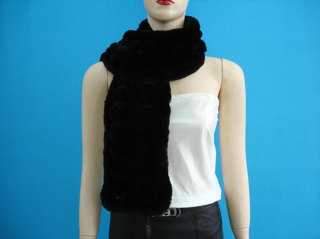 sheared rabbit scarf(three colors)