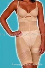 Slim n lift Underwear Full Body Shaper with Strap Beige and black