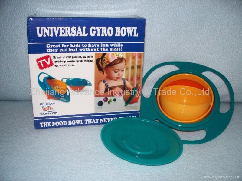 gyro bowl spill-resistant bowl avoids spills and messes Universal gyro bowl 