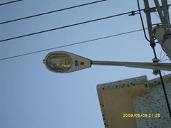 Street lighting with energy saving bulb 