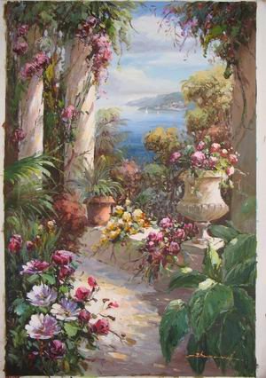 oil paintings on canvas-classical flower 5
