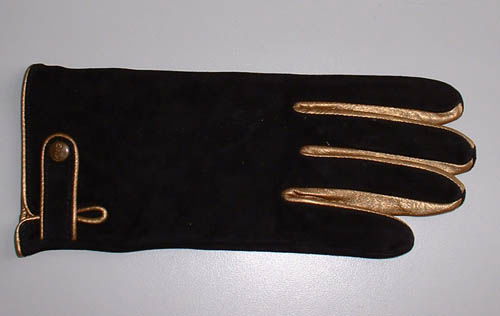 Gold leather glove 