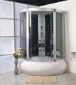 Bathroom，showerroom,bathtub,panel,glassbasin 1