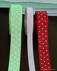 grosgrain ribbon with polka dots