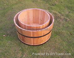 Wood Flower Pot