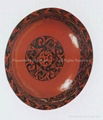 Lacquer Plate with Phoenix Design