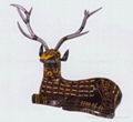 Chinese Antique Craftwork Lacquerware (Lying Deer)