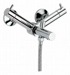 Double handle bathtub mixer