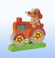 wooden puzzle  (MY80-1001)-wooden  car w/animal 1