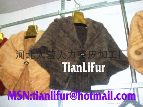 Fur shawl, mink shawls, rabbit mink woven shawl 3