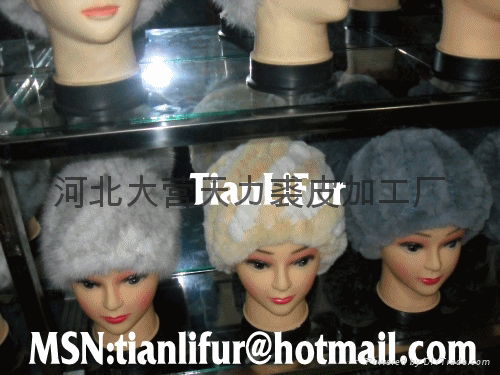 Fur hats, fur ear set, hat, rabbit hair weaving minks weaving hat 3