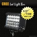 6.5" 72W CREE LED Work Light Bar Off-Road SUV ATV 4WD Spot/Flood Beam 6000lm 1