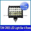 6.5" 72W CREE LED Work Light Bar Off-Road SUV ATV 4WD Spot/Flood Beam 6000lm 2