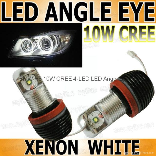 Xenon White LED Angel Eye Marker BMW X5 E70 XENON 10W CREE H8 Bulbs 2-LED
