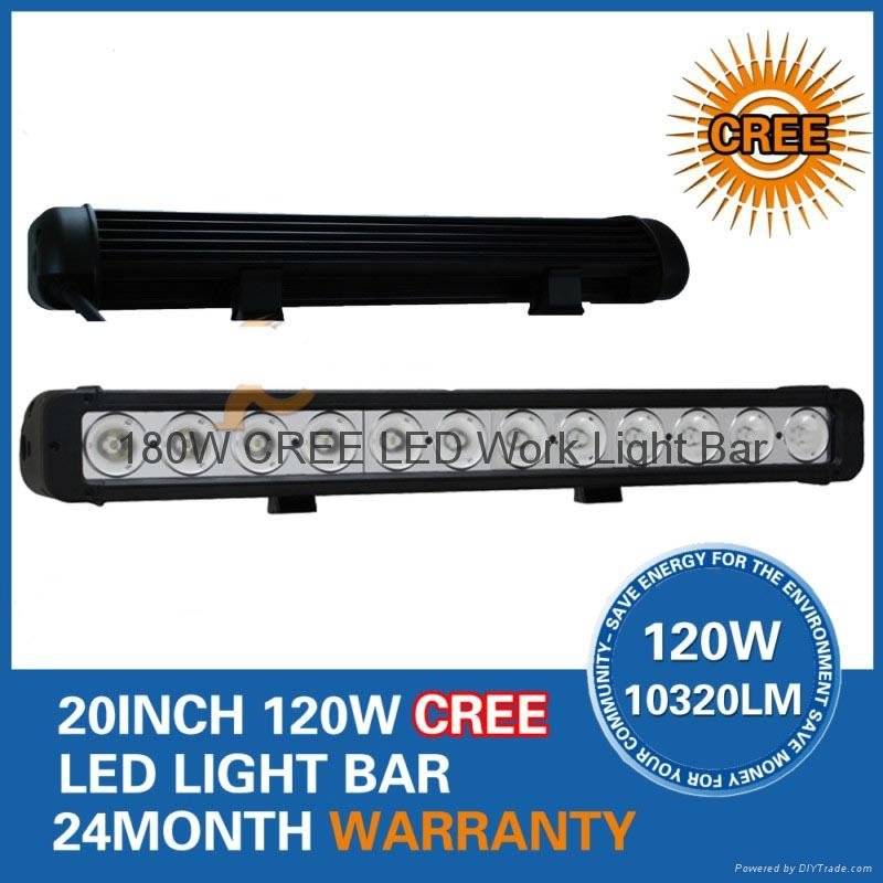 20" 120W CREE LED Work Light Bar 12-LED(10W) SUV ATV 4x4 Spot Flood Beam 10320lm