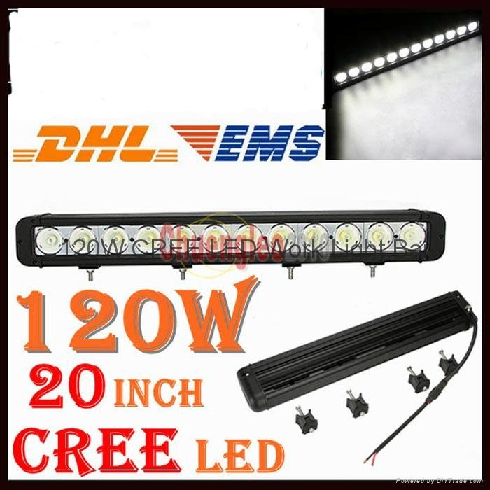 20" 120W CREE LED Work Light Bar 12-LED(10W) SUV ATV 4x4 Spot Flood Beam 10320lm 2