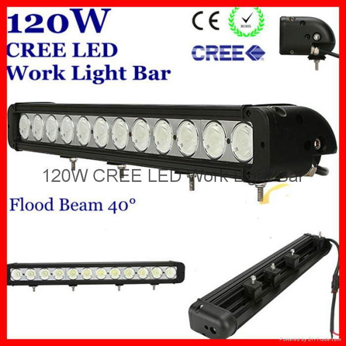 20" 120W CREE LED Work Light Bar 12-LED(10W) SUV ATV 4x4 Spot Flood Beam 10320lm 3