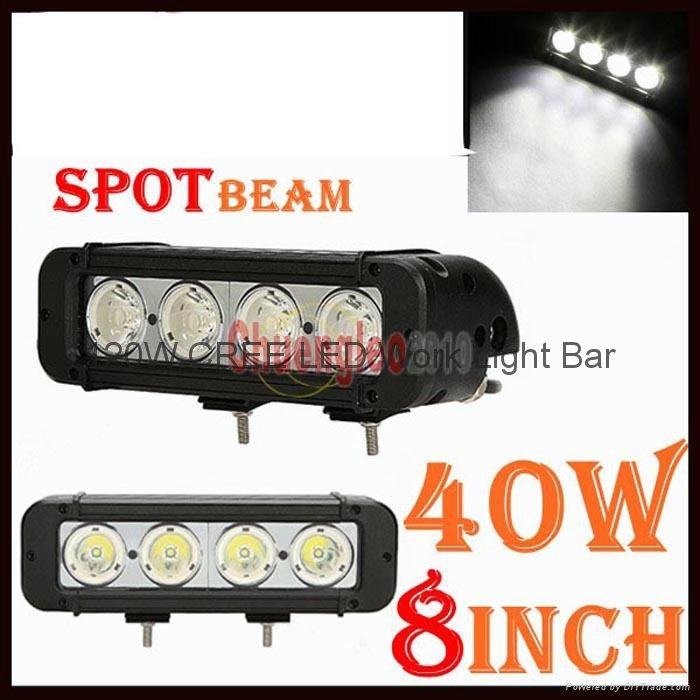 8" 40W CREE LED Work Light Bar 4-LED(10W) SUV ATV 4x4 Spot Flood Beam 3440lm