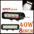 8" 40W CREE LED Work Light Bar 4-LED(10W) SUV ATV 4x4 Spot Flood Beam 3440lm