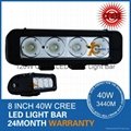 8" 40W CREE LED Work Light Bar 4-LED(10W) SUV ATV 4x4 Spot Flood Beam 3440lm 2
