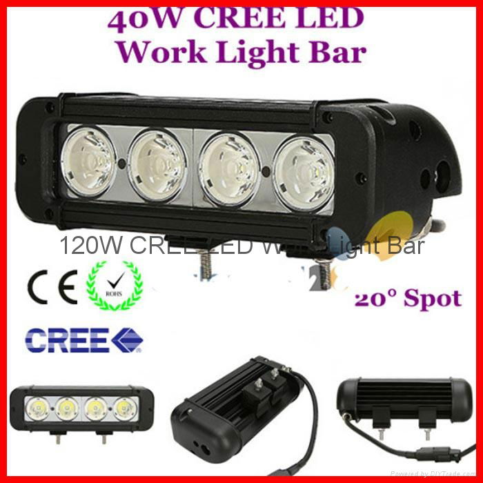 8" 40W CREE LED Work Light Bar 4-LED(10W) SUV ATV 4x4 Spot Flood Beam 3440lm 3