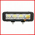 8" 40W CREE LED Work Light Bar 4-LED(10W) SUV ATV 4x4 Spot Flood Beam 3440lm 4
