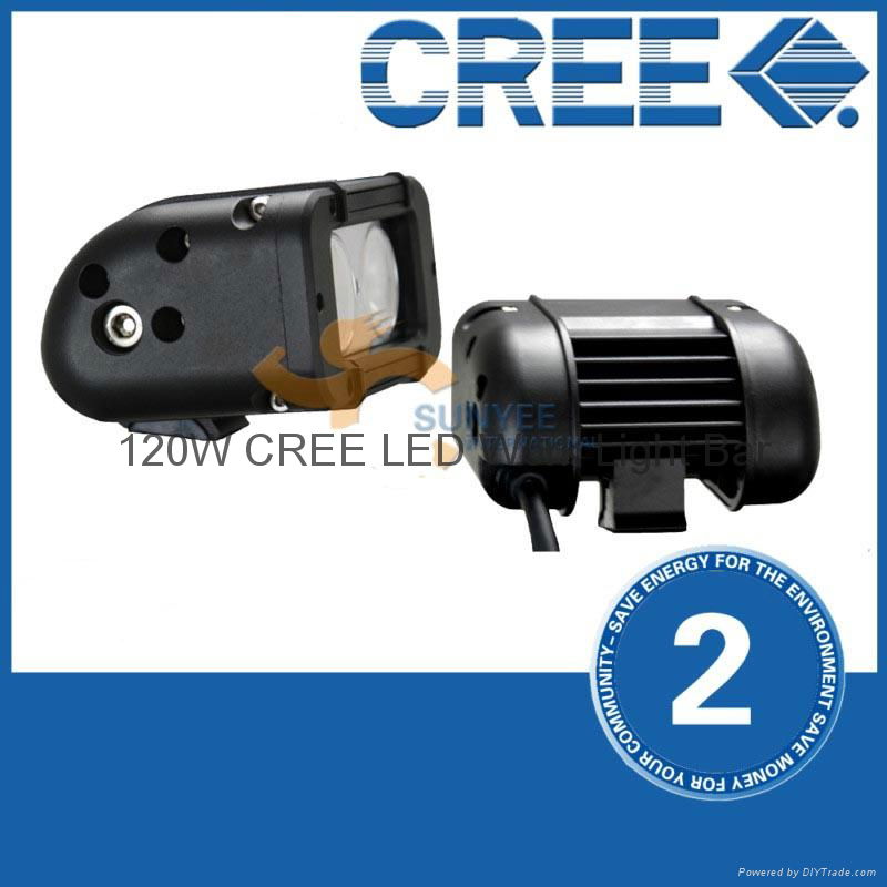 5" 20W CREE LED Work Light Bar 2-LED(10W) SUV ATV 4x4 Spot Flood Beam 1720lm 3