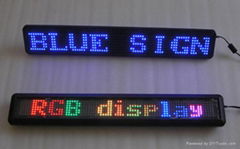 semi-outdoor blue LED sign