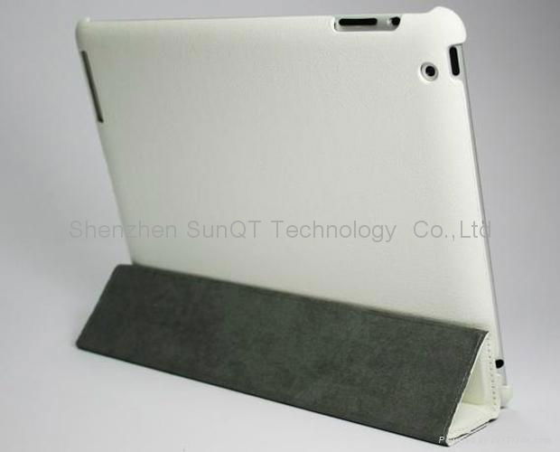 Ultra Slim PU Leather iPad 3 Smart Case Cover with Sleep Wake 3