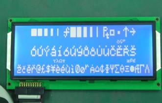 40x4 character LCD module with LED backlight