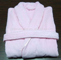 Cotton Terry/Velour Bathrobe 