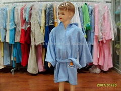 Cotton Terry/velour Children Bathrobe