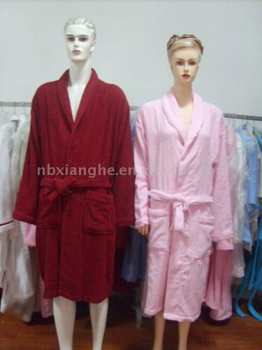 Cotton Terry/Velour Bathrobe