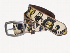 Mens leather belt