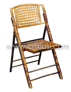 Bamboo Folding Chair Cane Back