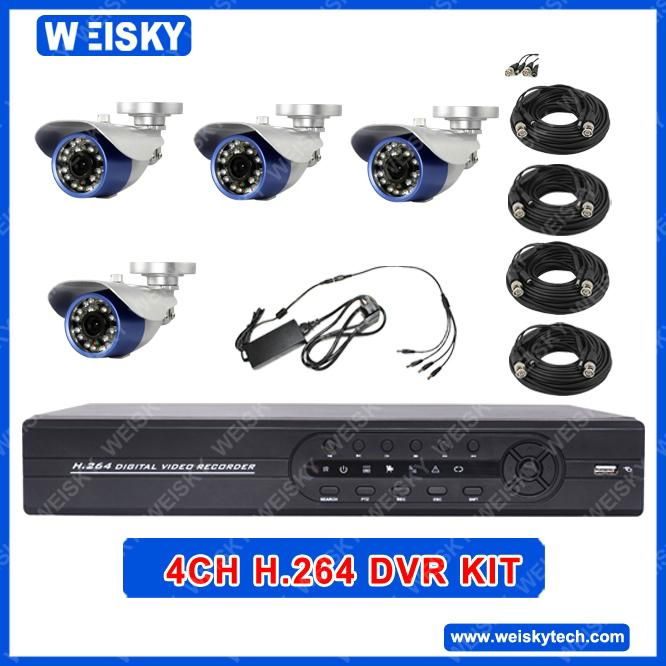 4CH H.264 Full D1 Realtime CCTV Kit DVR-9004KIT1		