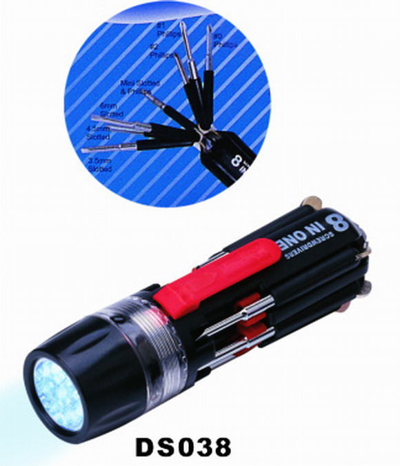 multi-screwdriver led torch/LED flashlight (DS038)