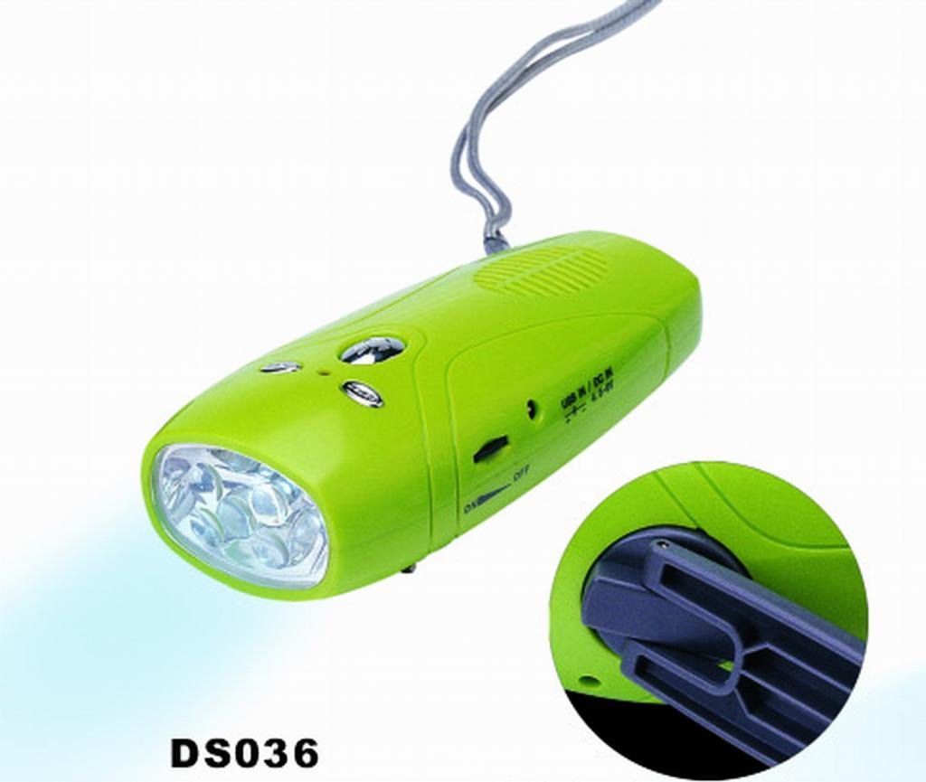 dynamo emergency LED torch/led flashlight